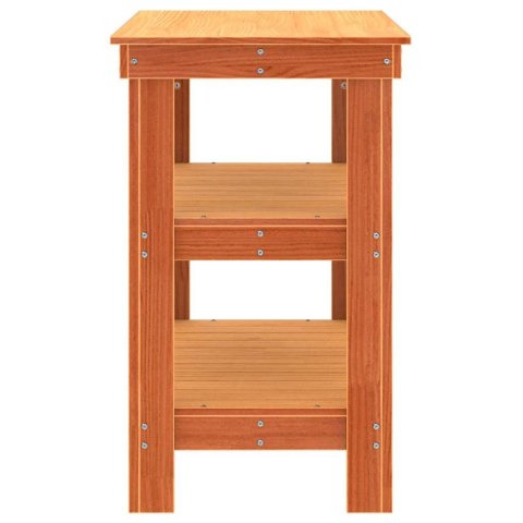 STÓŁ WARSZTATOWY Z PÓŁKĄ WOSKOWY BRĄZ 78,5X 50X 80CM