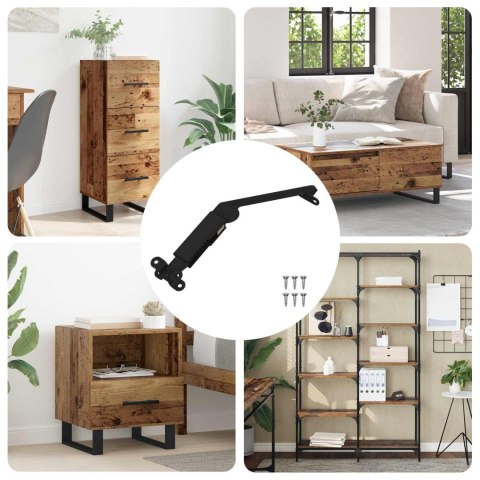 ZAWIAS WSPIERAJĄCY POKRYWĘ 12 SZT. CZARNY 192X32X50MM STAL