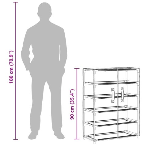 SZAFKA NA BUTY SZARA 60X28X90CM MATERIAŁOWA