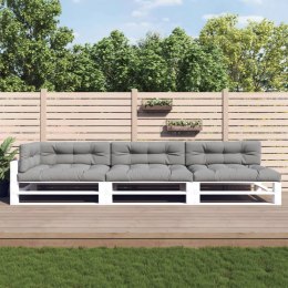 PODUSZKI NA PALETY 7 SZT. SZARE TKANINA