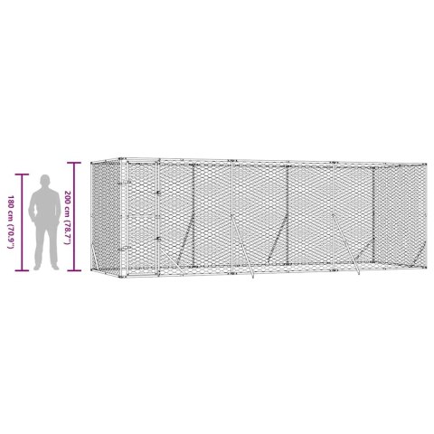 KOJEC ZEWNĘTRZNY DLA PSA 6X2X2M STAL GALWANIZOWANA