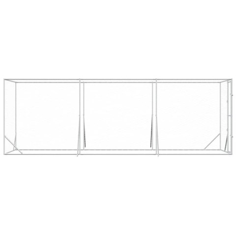 KOJEC ZEWNĘTRZNY DLA PSA SREBRNY 2X6X2M STAL GALWANIZOWANA