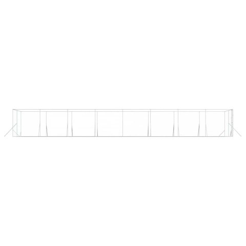 KOJEC ZEWNĘTRZNY DLA PSA SREBRNY 4X16X2M STAL GALWANIZOWANA