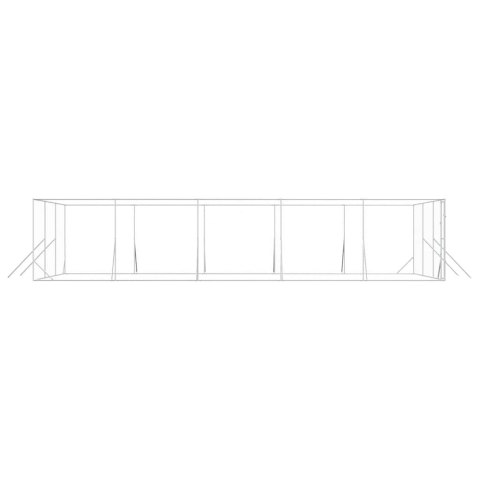 KOJEC ZEWNĘTRZNY DLA PSA SREBRNY 6X10X2M STAL GALWANIZOWANA