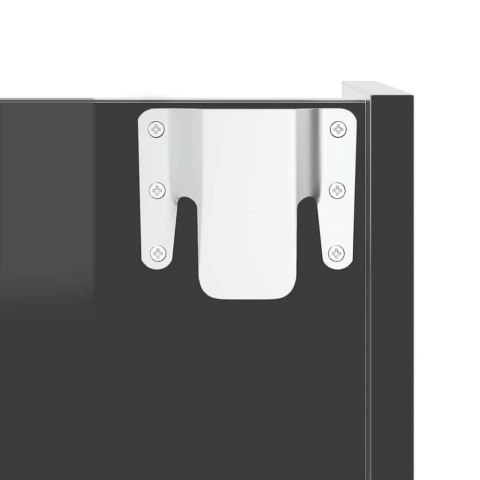 PÓŁKA ŚCIENNA NA BUTY SZARA POŁYSK 80X18X60CM