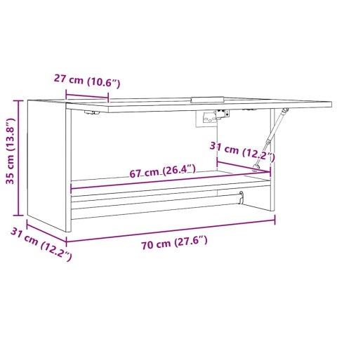 SZAFKA CZARNA 70X32,5X35CM