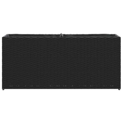 DONICE OGRODOWE Z 2 WKŁADAMI 2 SZT. CZARNE 90X20X40CM