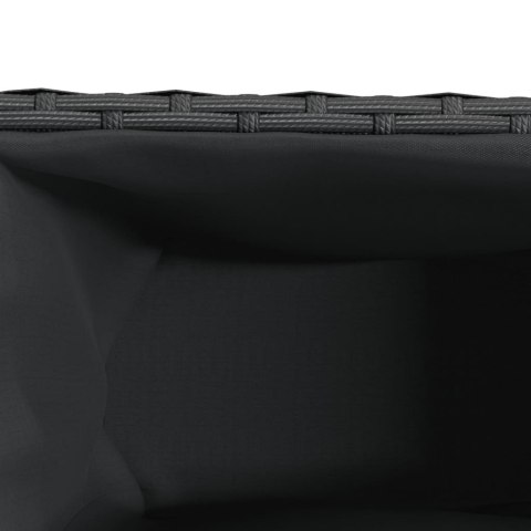 DONICE OGRODOWE Z 2 WKŁADAMI 2 SZT. CZARNE 90X20X40CM