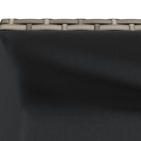 DONICE OGRODOWE Z PÓŁKĄ 2 SZT. SZARE 90X40X75CM POLIRATTAN