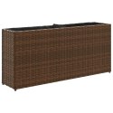 DONICA OGRODOWA OGRODOWA Z 2 WKŁADAMI BRĄZOWA 90X20X40CM RATTAN PE