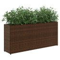 DONICA OGRODOWA OGRODOWA Z 2 WKŁADAMI BRĄZOWA 90X20X40CM RATTAN PE