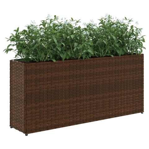 DONICA OGRODOWA OGRODOWA Z 2 WKŁADAMI BRĄZOWA 90X20X40CM RATTAN PE