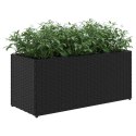 DONICA OGRODOWA OGRODOWA Z 2 WKŁADAMI CZARNA 72X30X32CM RATTAN PE