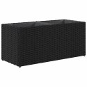 DONICA OGRODOWA OGRODOWA Z 2 WKŁADAMI CZARNA 72X30X32CM RATTAN PE