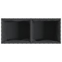 DONICA OGRODOWA OGRODOWA Z 2 WKŁADAMI CZARNA 72X30X32CM RATTAN PE