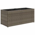 DONICA OGRODOWA OGRODOWA Z 2 WKŁADAMI SZARA 72X30X32CM RATTAN PE