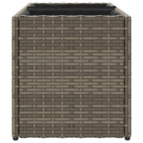 DONICA OGRODOWA OGRODOWA Z 2 WKŁADAMI SZARA 72X30X32CM RATTAN PE