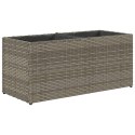 DONICA OGRODOWA OGRODOWA Z 2 WKŁADAMI SZARA 72X30X32CM RATTAN PE
