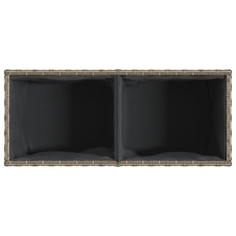 DONICA OGRODOWA OGRODOWA Z 2 WKŁADAMI SZARA 72X30X32CM RATTAN PE