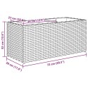 DONICA OGRODOWA OGRODOWA Z 2 WKŁADAMI SZARA 72X30X32CM RATTAN PE