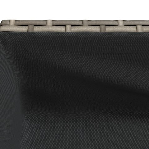 DONICA OGRODOWA OGRODOWA Z PÓŁKĄ SZARA POLIRATTAN