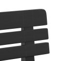 ŁAWKA OGRODOWA ANTRACYTOWA 110X52X71CM POLIPROPYLEN