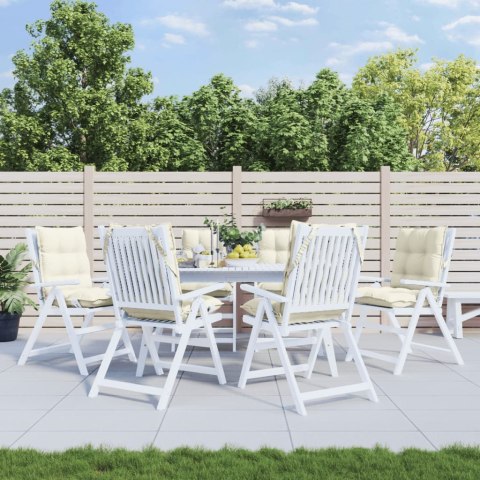 PODUSZKI NA KRZESŁA Z NISKIM OPARCIEM 6 SZT. KREMOWE