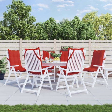 PODUSZKI NA KRZESŁA Z WYSOKIM OPARCIEM 6 SZT. CZERWONE