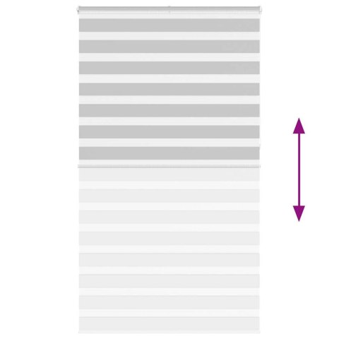 ROLETA ZEBRA JASNOSZARA SZEROKOŚĆ TKANINY 120,9CM POLIESTER