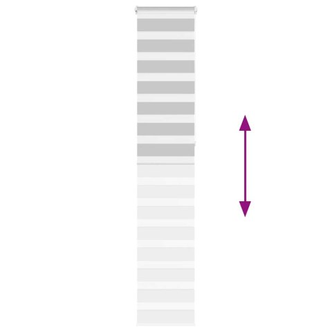 ROLETA ZEBRA JASNOSZARA SZEROKOŚĆ TKANINY 45,9CM POLIESTER