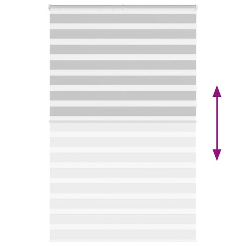 ROLETA ZEBRA JASNOSZARA SZEROKOŚĆ TKANINY 45,9CM POLIESTER