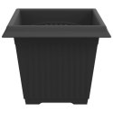 KWADRATOWA DONICZKA NA KWIATY 24 SZT. CZARNA 43X43X33.5CM
