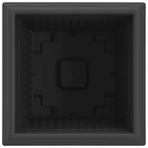 KWADRATOWA DONICZKA NA KWIATY 24 SZT. CZARNA 43X43X33.5CM