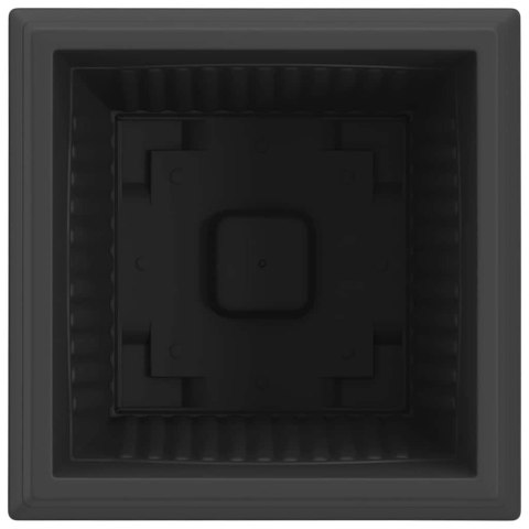 KWADRATOWA DONICZKA NA KWIATY 24 SZT. CZARNA 43X43X33.5CM