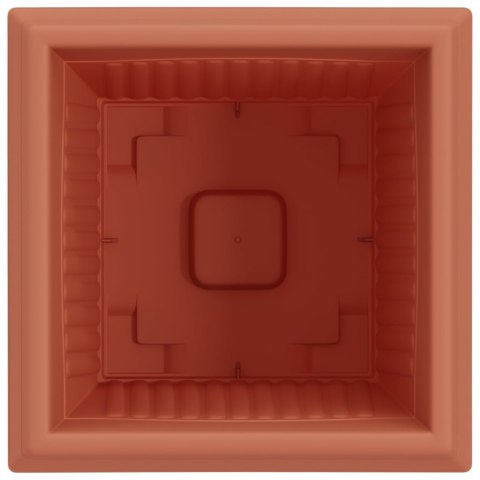 KWADRATOWA DONICZKA NA KWIATY 24 SZT. CZERWONY CEGLASTY