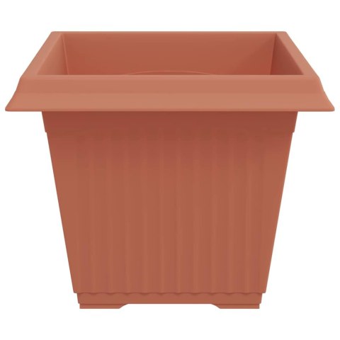 KWADRATOWA DONICZKA NA KWIATY 24 SZT. CZERWONY CEGLASTY