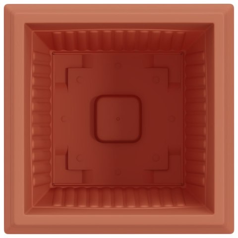 KWADRATOWA DONICZKA NA KWIATY 24 SZT. CZERWONY CEGLASTY