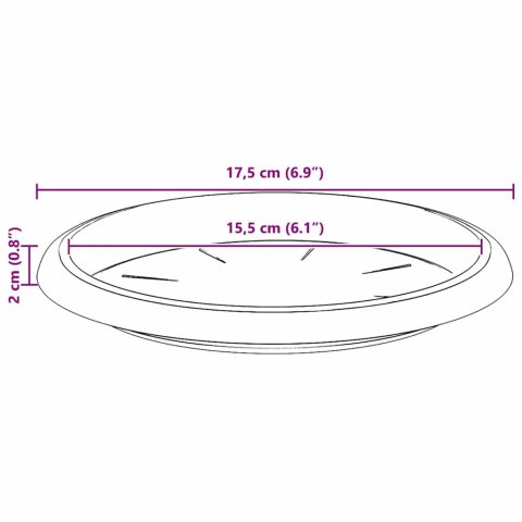 OKRĄGŁY TALERZYK KWIATOWY 24 PCS CZARNY Ø 14X 2CM