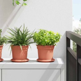 OKRĄGŁY TALERZYK KWIATOWY 24 PCS CZERWONY CEGLASTY Ø 14X 2CM