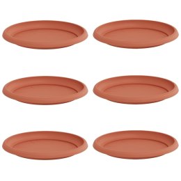 OKRĄGŁY TALERZYK KWIATOWY 6 PCS CZERWONY CEGLASTY Ø 14X 2CM