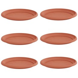 OKRĄGŁY TALERZYK KWIATOWY 6 PCS CZERWONY CEGLASTY Ø 14X 2CM