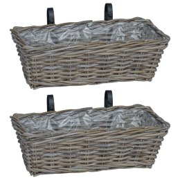 WISZĄCY KOSZ NA ROŚLINY 2 PCS SZARY 48X 22X 15CM