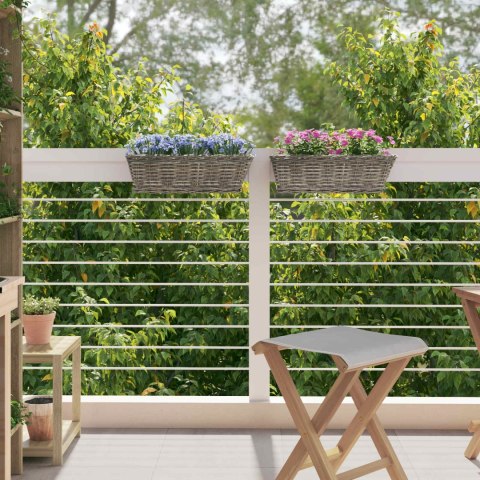 WISZĄCY KOSZ NA ROŚLINY 2 PCS SZARY 48X 22X 15CM