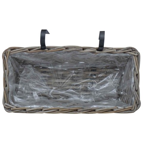 WISZĄCY KOSZ NA ROŚLINY 2 PCS SZARY 48X 22X 15CM