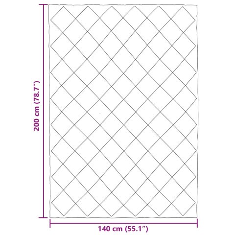 LETNI KOŁDRA ANTRACYT I TAUPE 200X 140CM MIKROFIBRA