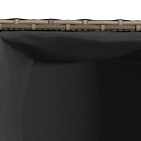 DONICE OGRODOWE 2 SZT. SZARE 36X30X32CM POLIRATTAN