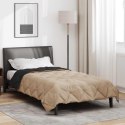 LETNI KOŁDRA CZARNY I TAUPE 220X 155CM MIKROFIBRA