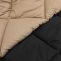 LETNI KOŁDRA CZARNY I TAUPE 220X 155CM MIKROFIBRA