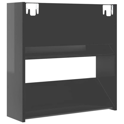 PÓŁKA ŚCIENNA NA BUTY SZARA POŁYSK 60X18X60CM