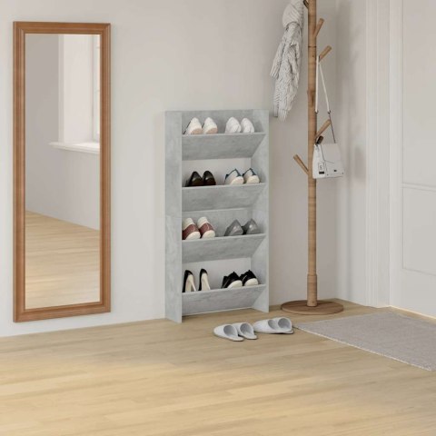 PÓŁKI ŚCIENNE NA BUTY 2 SZT. SZARE 60X18X60CM